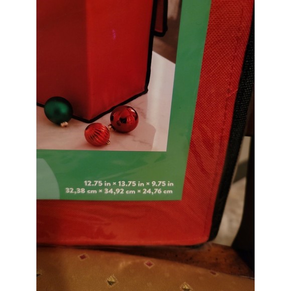 Christmas 510148-S Ornament Storage Tub, Red, Holds 48 - Qty. 1 - Picture 3 of 4